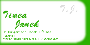 timea janek business card